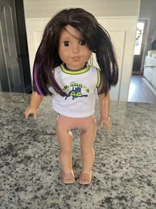 American Girl Doll Luciana Vega-EUC!! 2017 #66 Purple Highlight Streak In Hair - Picture 1 of 6