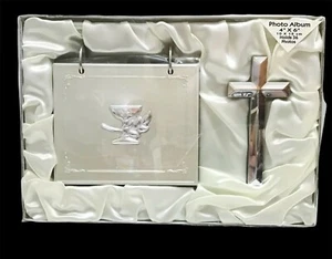 Vintage First Holy Communion Gift Set Photo Album and Cross Kami Collection 90s - Picture 1 of 4