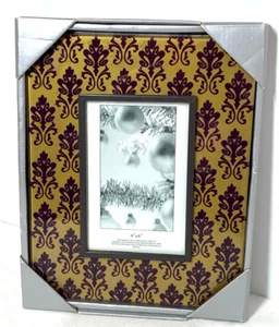 Kohl's St Nicholas Square 4 X 6" Picture Frame Sugarplum Suite Gold and Purple - Picture 1 of 11