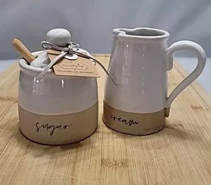 MUD PIE STONEWARE CREAM AND SUGAR SET - Picture 1 of 5