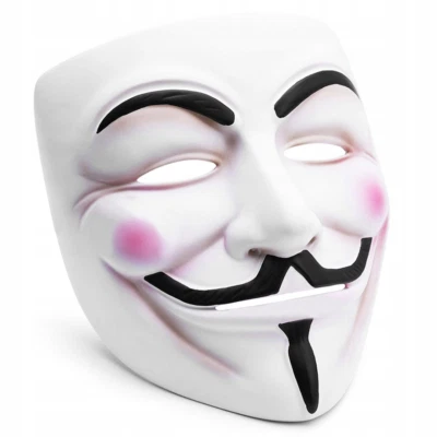 Maske V wie Vendetta Anonymous Maske weiße Maske Fasching Karneval Halloween - Bild 1 von 4