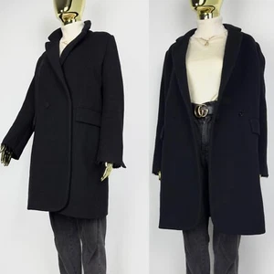 MM6 Maison Margiela Overcoat Distressed Coat Black Size 42 - Picture 1 of 12