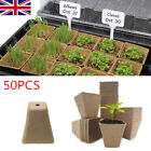 50PCS Grow It Biodegradable Fibre Pot 8cm  Square Plant Seed Seedling Pots New