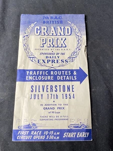 Original 1954 7th RAC British Grand Prix Program Race Car - Picture 1 of 3