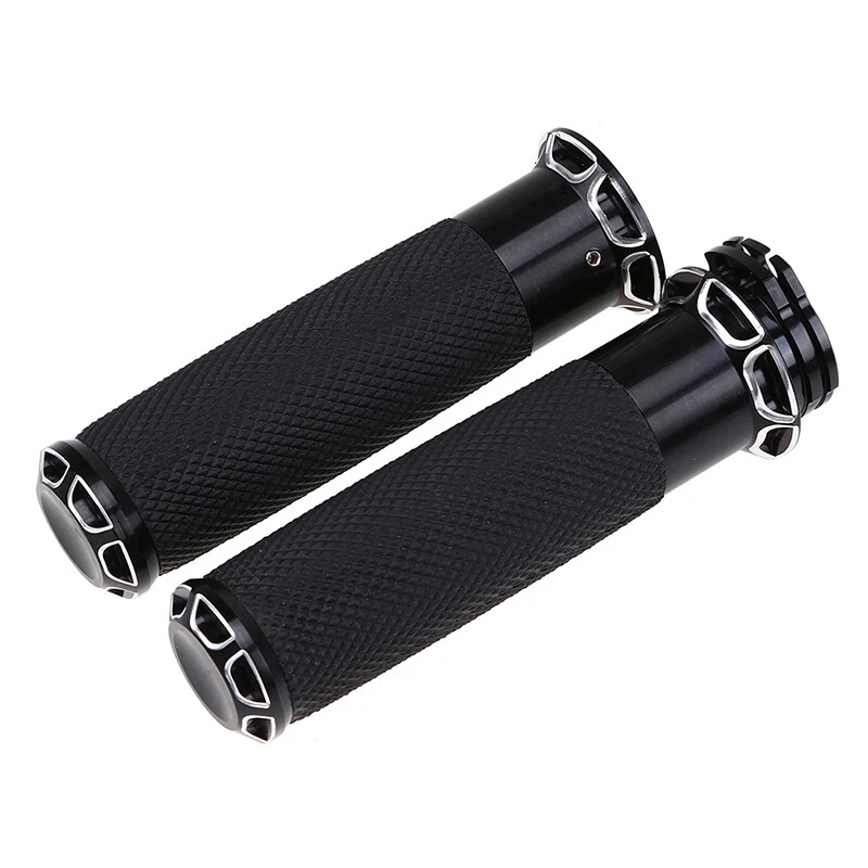 2X Motorcycle 1" Handlebar Hand Grips Fit For Harley VRSC Dyna Softail 1996-2017 - Image 1 of 4