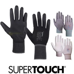 1-120 Safety Work Gloves Black Grey Nylon PU Grip Builders Gardening Mechanic - Picture 1 of 5