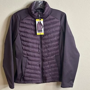 32 Degrees Heat Women's Quilted Puffer Jacket Full Zip Purple Black Size Large - Picture 1 of 7