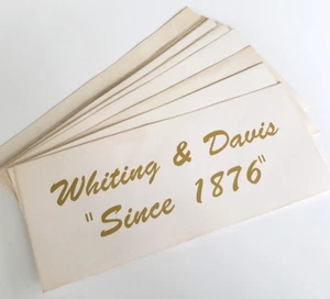 15 Vintage Whiting & Davis Since 1876 Werbung Aufkleber Lot 7x3" StripTac Plus - Bild 1 von 7