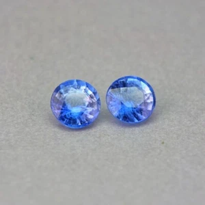SHOLA Real 3.37 Ct Natural Blue Kyanite / Disthene Top Luster Pair From Nepal - Picture 1 of 2