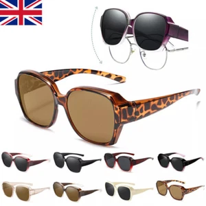 Polarized Fit Over Glasses Sunglasses Fitover Wrap Around Eyewear UV400 UK - Picture 1 of 34