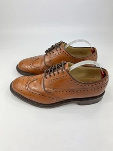 Loake Braemar Mens Brown Leather Brogues UK 7 Formal Wingtip Derby Lace Up Shoes - Picture 1 of 15