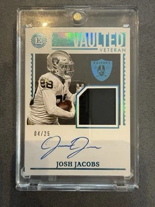 2020 Panini Encased - Vaulted Veteran Material Signatures Josh Jacobs Auto /25 - Bild 1 von 3
