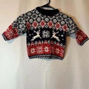 Vintage Baby N Unisex Reindeer Christmas Sweater Size 24 Months - Picture 1 of 5