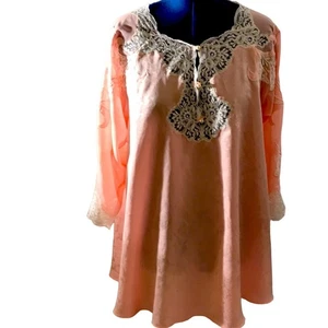 NWOT. Neiman Marcus Natori Pink Lace Intimate Wear. L - Picture 1 of 10