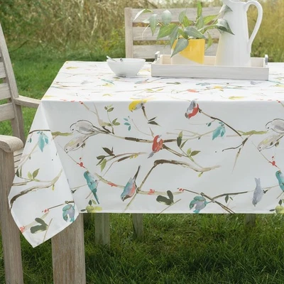 Spillproof Spring/Summer Durable Heavyweight Fabric Indoor Outdoor Tablecloth... - Image 1 of 4