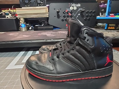 Nike Air Jordan 1 Flight 4 Premium Mid Zapatos Para Hombre Talla 12 Negro Rojo 838818-006 Foto 1 de 4