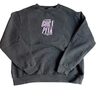 Sudadera Pullover Blackpink World Tour 2022 Gris Fechas Espalda Algodón Talla M 12 - Imagen 1 de 4