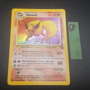 FEHLER - FLAREON 3/64 - HOLO SELTEN - Dschungel - VINTAGE WOTC POKÉMONKARTE - LP - Bild 1 von 24