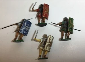 Lot Of 4, Valiant 54mm Hand Painted Miniatures Metal Roman Legionary 100 A.D. #3 - Picture 1 of 9