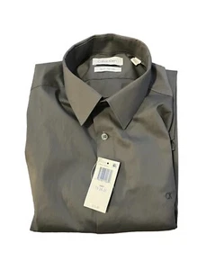 Calvin Klein Men's Dress Shirt Slim Fit Stretch Flex Collar Size Medium 15 34/35 - Picture 1 of 4