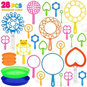 Roberly 28 Pcs Big Bubble Wands Set Bulk for Kids Summer Outdoor Activities P... - Picture 1 of 6