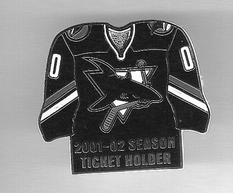 SAN JOSE SHARKS - 2001-2002 SEASON TICKET HOLDER PIN Cover