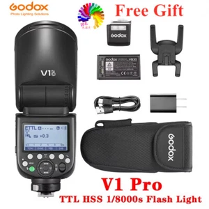 Godox V1 Pro TTL HSS 1/8000s Li-ion Round Head Speedlite SLR Camera Flash Light - Picture 1 of 13