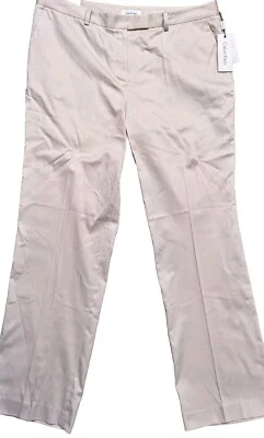 Calvin Klein Womens Pants Size 16 New Madison Capsule Khaki Slim Leg Office $69 - Image 1 of 4