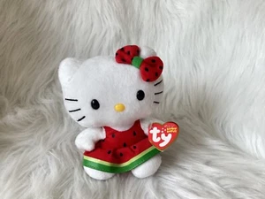 TY BEANIE HELLO KITTY WATERMELON 🍉 6” - MINT W/MINT TAG - FREE SHIPPING - Picture 1 of 4