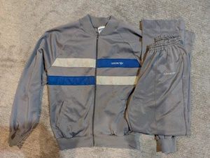Vintage Early 80s Adidas Tracksuit, Size L, B-Boy, Hip Hop, trefoil - Picture 1 of 5
