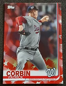 PATRICK CORBIN 2019 TOPPS BASEBALL CARD #510 INDEPENDENCE DAY PARALLEL /76 - Picture 1 of 2