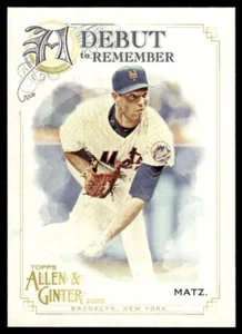 2020 Topps Allen & Ginter A Debut to Remember Steven Matz New York Mets #DTR-17 - Picture 1 of 2