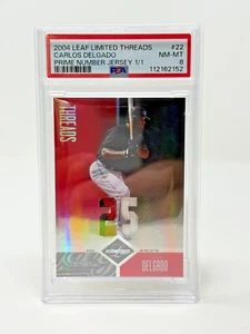 MAGLIA "1/1" 2004 FOGLIA LIMITED THREADS #22 CARLOS DELGADO PRIME NUMERO 1/1 PSA 8 - Foto 1 di 2