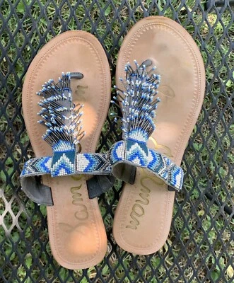 Sam Edelman Mujer Anella-1 Azul/Multi Cuentas EE. UU. 8,5 M Foto 1 de 4