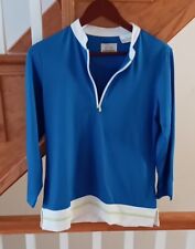 EP Pro Tour Tech Golf Shirt Womens Medium 1/4 Zip Long Sleeve Pullover  Blue