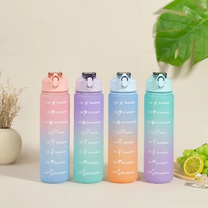 750ml Sports Bottle Large Capacity Drinking Student Straw Jug Sport Water Kettle - Picture 1 of 13