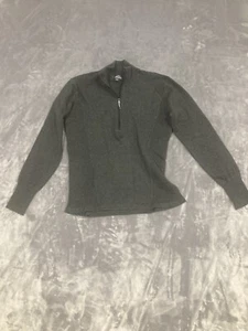 Eddie Bauer Sweater Mens  XL Grey Quarter Zip Pullover Long Sleeve - Picture 1 of 9