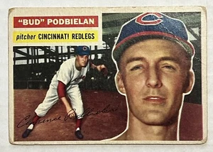 1956 Topps - Bud Podbielan - Baseball Card #224 - FREE SHIP - Cincinnati Redlegs - Picture 1 of 2