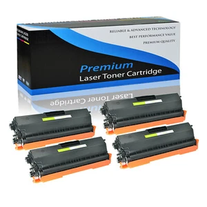 4 Pack TN436 Yellow Toner Cartridge For Brother HL-8360CDW DCP-L8410CDW Printer - Picture 1 of 10