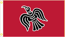 Scandinavian Viking Raven CRIMSON RED Flag Polyester 3 x 5 Foot Norse Pirate New