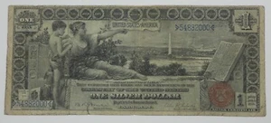 Serie 1896 Educativo Grande Taglia $1 Argento Certificato Banconota BENE FR#225 Strappo e Macchia - Foto 1 di 4