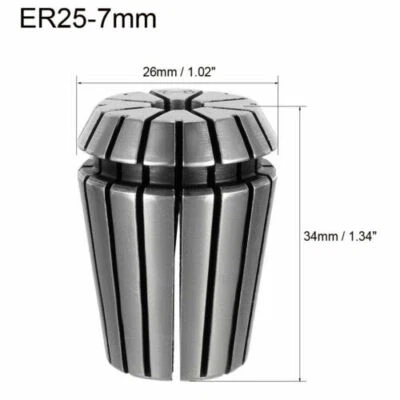 7mm ER25 7mm Spring Collet Chuck for CNC Engraving Machine Lathe Milling Tool - Image 1 of 3