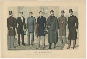 Antigua impresión de moda en febrero de 1883 por Klemm & Weiss (c.1900) - Imagen 1 de 1