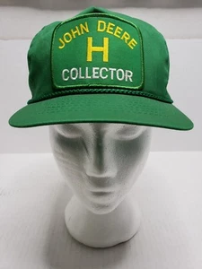 Rare Vintage John Deere Collector Patch Snapback Hat Green USA - Picture 1 of 5