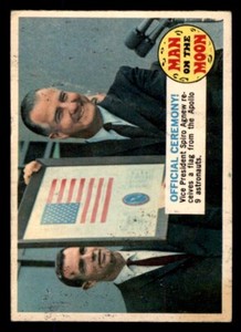 1969 OPC O-Pee-Chee Man on the Moon #25A Official Ceremony! GD