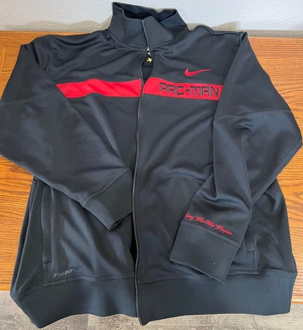 MANNY PACQUIAO Pac-Man Dri-Fit NIKE Track Jacket Black/Red Quality Full Zip 2XL Cover