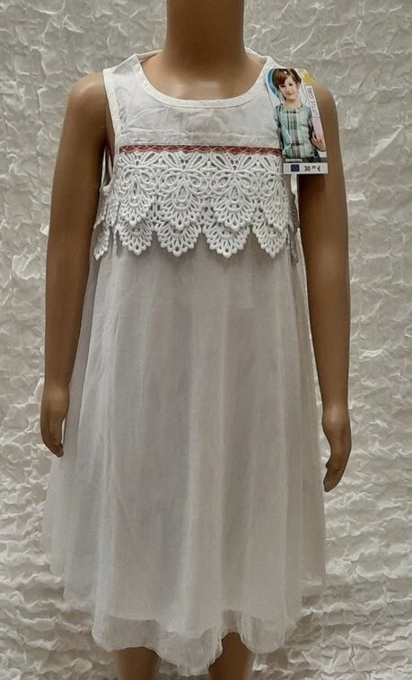 Trés Jolie Robe Orchestra Tulle et Broderie/ 6 ans/ 116/Blanc/Ecrue - Photo 1/4