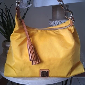 Dooney & Bourke Womens Shoulder Bag Mustard Yellow Handbag Boho - Picture 1 of 12