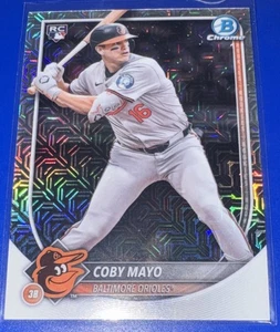 2025 Bowman Chrome Mega Exclusive Mojo Refractor RC Coby Mayo #83 Orioles - Bild 1 von 2