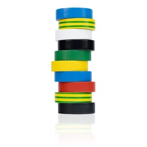 Rosfix Nastro Isolante in PVC di Alta Qualità Set 10 Pezzi - Flessibile e antistrappo - Foto 1 di 3